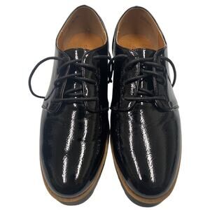 Chinese Laundry Kiss 001A Black Patent Platform Oxfords Men 7.5M Unisex
